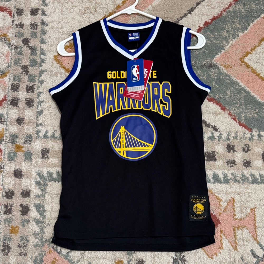 NBA Golden State Warriors Black and Blue Jersey